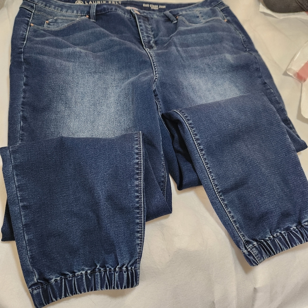 Denim joggers